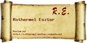 Rothermel Eszter névjegykártya