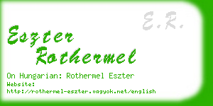 eszter rothermel business card